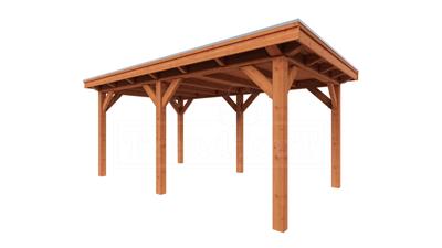 Trendhout Buitenverblijf Florence 545x360 cm - Plat dak- Plat dak- Onbehandeld lariks Douglas hout- Trendhout