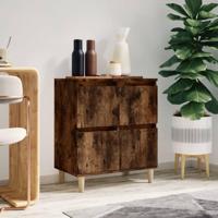 Dressoir 60x35x70 cm bewerkt hout gerookt eikenkleurig - thumbnail