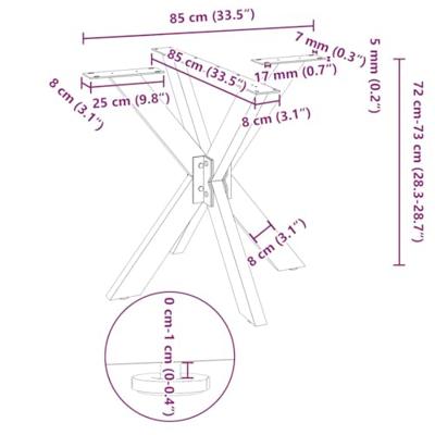 Eettafelpoot spider vorm 85x85x(72-73) cm staal wit Eettafelpoot spider vorm 85x85x(72-73) cm staal wit