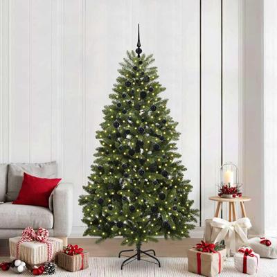 VidaXL Kunstkerstboom met 300 led groen 210 cm pvc en metaal
