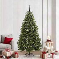 VidaXL Kunstkerstboom met 300 led groen 210 cm pvc en metaal - thumbnail