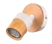 Trio Plafondlamp hout met witAruni - 801170131 - thumbnail