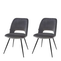 Riverdale Eetkamerstoel Elja grijs - set van 2 - thumbnail