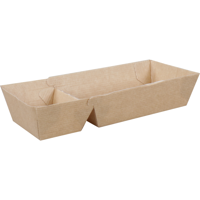 Depa Bak | Ersatzpapier | A22 | Golfpapieren snacklijn | snackbak | 181x63x38mm | bruin | 400 stuks - thumbnail