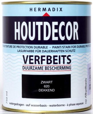 Hermadix Houtdecor Verfbeits - Zwart