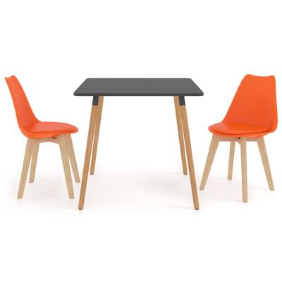 vidaXL 3-delige Eethoek oranje