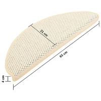VidaXL Trapmatten zelfklevend 15 st sisal-look 65x21x4 cm berber - thumbnail