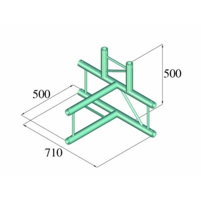 ALUTRUSS BILOCK BQ2-PAT42V 4-way T-Piece