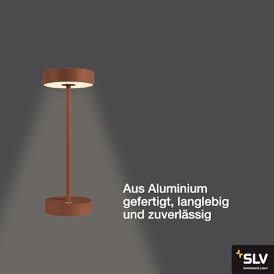 SLV Buiten tafellampVinolina roest - oplaadbaar - 1007361