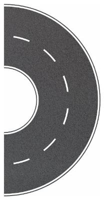 Busch 7098 H0 Doorgaande weg (Ø) 230 mm