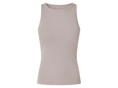 esmara Dames top met geïntegreerde bh (Taupe, M (40/42))