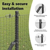 VidaXL Afrasteringspaal grijs 10 x 1 m (25 x 25 mm gaas) staal - thumbnail