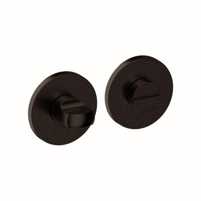 Hardbrass Shuffle toilet-/badkamersluiting rond dun 4mm - zwart