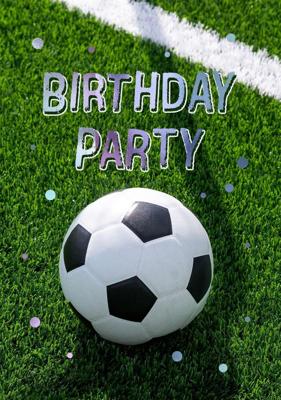 Wenskaart hallmark uitnodiging voetbal 6 stuks