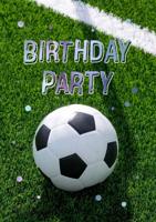 Wenskaart hallmark uitnodiging voetbal 6 stuks - thumbnail