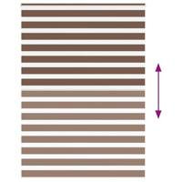 VidaXL Zebra rolgordijn 155x230 cm stofbreedte 150,9cm polyester bruin - thumbnail