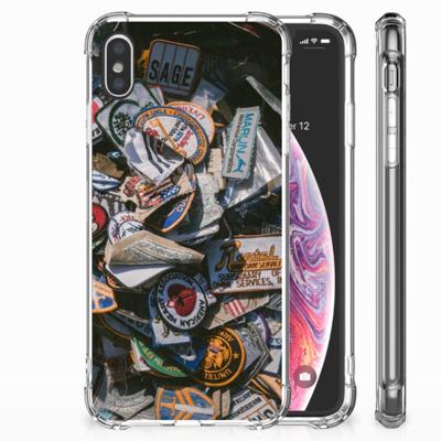 Apple iPhone Xs Max Anti-shock Hoesje met foto Badges Apple iPhone Xs Max Anti-shock Hoesje met foto Badges