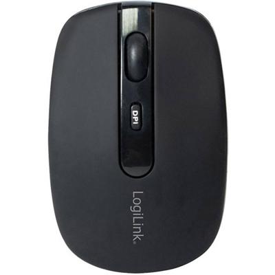 LogiLink ID0078A Muis Bluetooth Optisch Zwart 4 Toetsen 1600 dpi Geïntegreerd scrollwiel