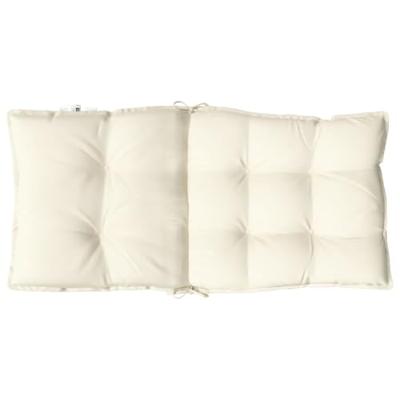 VidaXL Stoelkussens 6 st lage rug oxford stof crèmekleurig