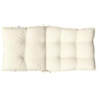 VidaXL Stoelkussens 2 st lage rug oxford stof crèmekleurig - thumbnail