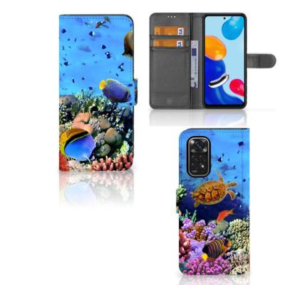 Xiaomi Redmi Note 11/11S | Telefoonhoesje | Met pasjeshouder | Vissen Xiaomi Redmi Note 11/11S | Telefoonhoesje | Met pasjeshouder | Vissen