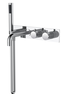 Wiesbaden Style inbouw badthermostaat muur chroom