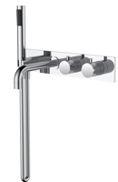 Style inbouw badthermostaat muur chroom - thumbnail