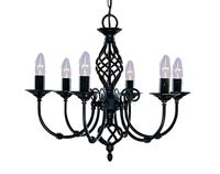 Searchlight Zwarte kroonluchterZanzibar - 3379-6 - thumbnail