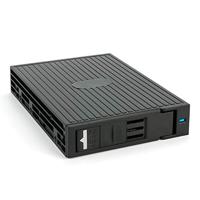 FANTEC MR-25 SAS I,II + SATA I,II,III wisselframe voor een 2,5 inch HDD of SSD in een 3,5 inch sleuf. zwarte kunststof behuizing - thumbnail