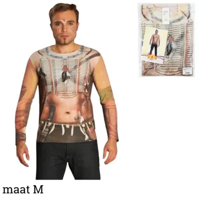 Kostuum Indiaan shirt volwassenen maat M | 13 stuks