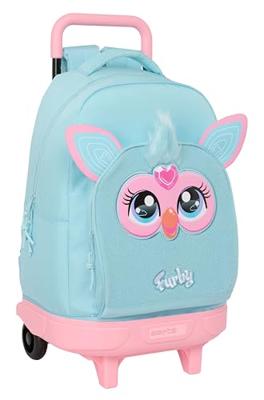 Schoolrugzak met Wielen Furby Hemelsblauw 33 x 45 x 22 cm
