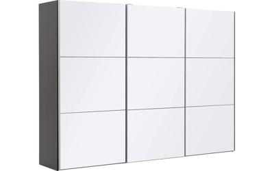 Goossens Kledingkast Easy Storage Sdk, 303 cm breed, 220 cm hoog, 3x 3 paneel glas schuifdeuren