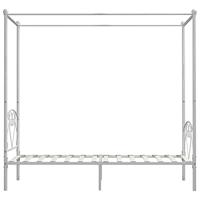 Hemelbedframe metaal wit 100x200 cm - thumbnail
