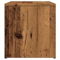 Bijzettafel 59x36x38 cm bewerkt hout oud houtkleurig - thumbnail