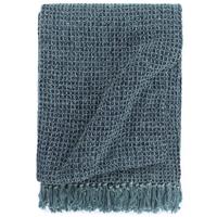 VidaXL Plaid 125x150 cm katoen indigo-blauw - thumbnail