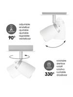 Home sweet home LED opbouwspot Gina ↔ 11,5 cm - wit - thumbnail