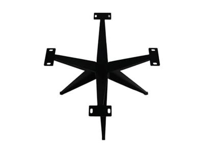 Onderstel Angle - 80x80x72 - Gepoedercoat zwart - Metaal