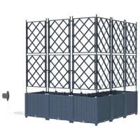 VidaXL Tuin bloempot 5 pcs grijs 120 x 120 x 142 cm staal - thumbnail