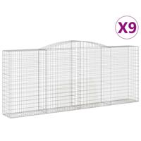 Schanskorven 9 st gewelfd 400x50x160/180 cm ijzer - thumbnail