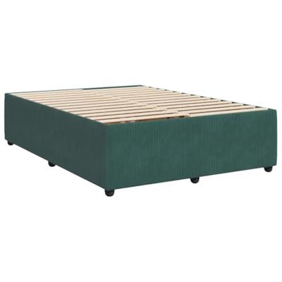 Boxspring met matras fluweel donkergroen 140x190 cm