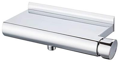 SHOWERSTAR ééngreepsmengkraan douche met planchet, chroom met grote planchet gemaakt van hoogwaardige melamine, ca. 35,0 x 12,5 cm  - praktisch voor het opbergen van douchegerei keramische schijve