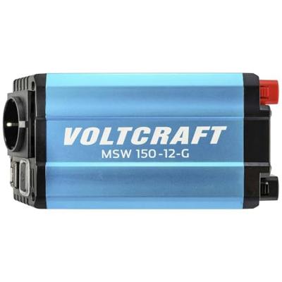 VOLTCRAFT MSW 150-12-G Omvormer 150 W 12 V/DC - 230 V/AC Gemodificeerde sinusvorm VOLTCRAFT MSW 150-12-G Omvormer 150 W 12 V/DC - 230 V/AC Gemodificeerde sinusvorm