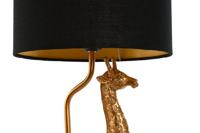 Bureaulamp Home ESPRIT Zwart Gouden 20 x 20 x 53 cm - thumbnail