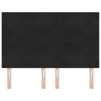 LED Hoofdbord met LED-striplichten Zwart 160 cm Polyester - thumbnail