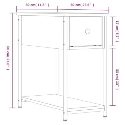 Nachtkastjes 2 st 30x60x60 cm bewerkt hout sonoma eikenkleurig