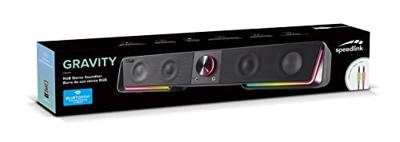 SpeedLink Gravity RGB Soundbar Zwart Bluetooth, Luidsprekerverlichting
