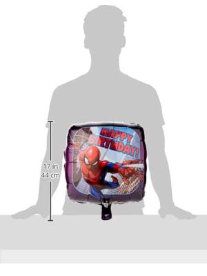 Spiderman Folieballon &apos;Happy Birthday&apos; 43cm