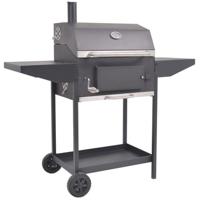 VidaXL Houtskoolbarbecue met onderplank zwart - thumbnail