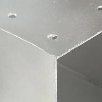VidaXL Paalverbindingen 4 st x-vorm 71x71 mm gegalvaniseerd metaal - thumbnail