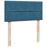 Boxspring met matras fluweel donkerblauw 100x200 cm - thumbnail